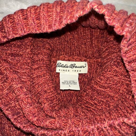 Eddie Bauer Womens Orange Turtleneck  Sweater Size Large - Picture 2 of 7